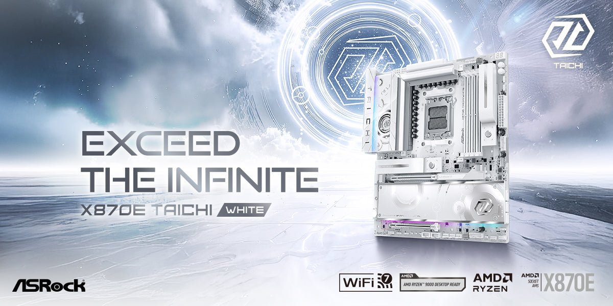 Exceed the Infinite: The ASRock X870E Taichi White Redefines High-End White PC Builds - Vektra Computers LLC