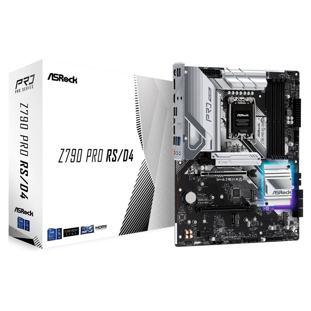 ASRock Z790 Pro RS/D4 700 Series Intel Motherboard | 90-MXBJL0-A0UAYZ |