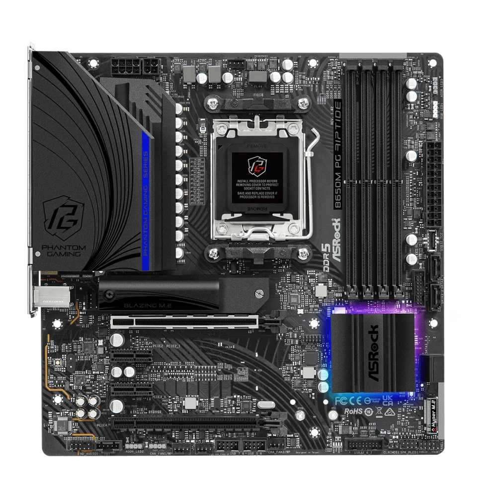 ASRock B650M PG Riptide WiFi AMD 600 Series mATX Motherboard | 90-MXBKR0-A0UAYZ |