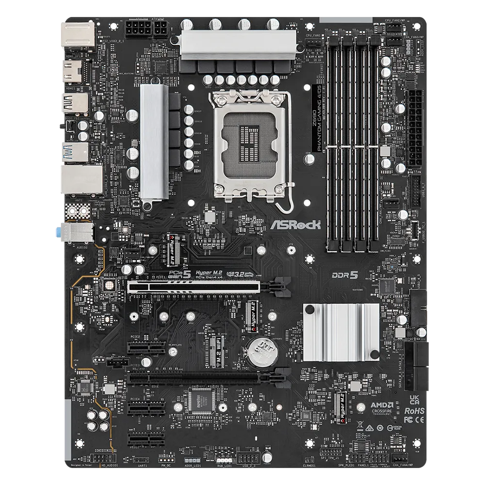 ASRock Z690 Phantom Gaming 4/D5 Intel 600 Series ATX Motherboard | 90-MXBI60-A0UAYZ |