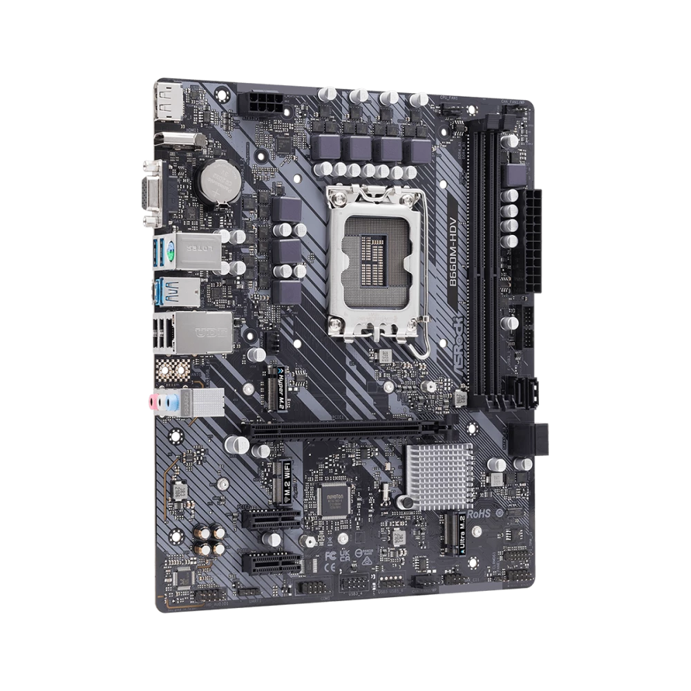ASRock B660M-HDV Intel 600 Series mATX Motherboard | 90-MXBH40-A0UAYZ |