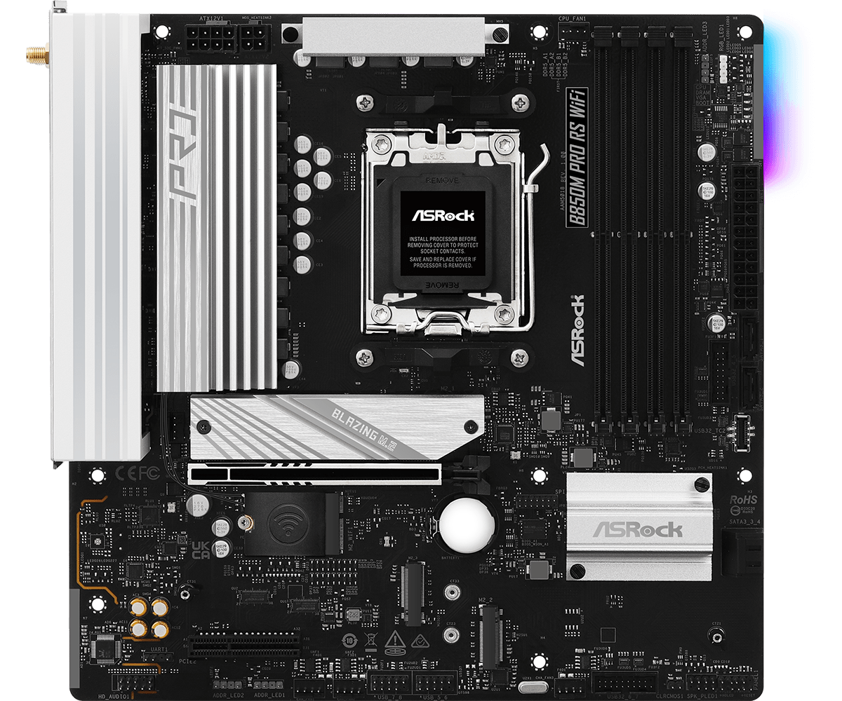 لوحة أم ASRock B850M Pro RS WiFi AMD Socket AM5 | 90-MXBR70-A0UAYZ