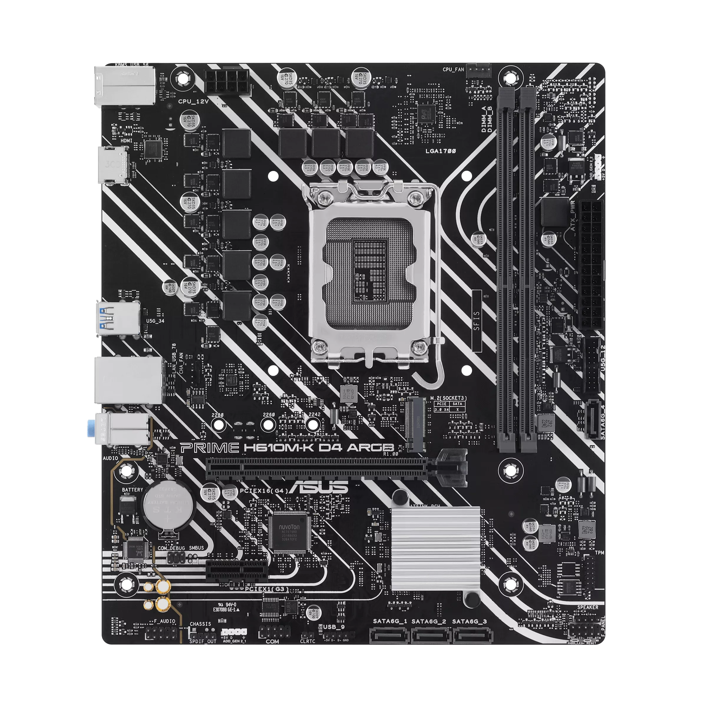 ASUS PRIME H610M-K D4 ARGB | LGA1700 mATX Motherboard