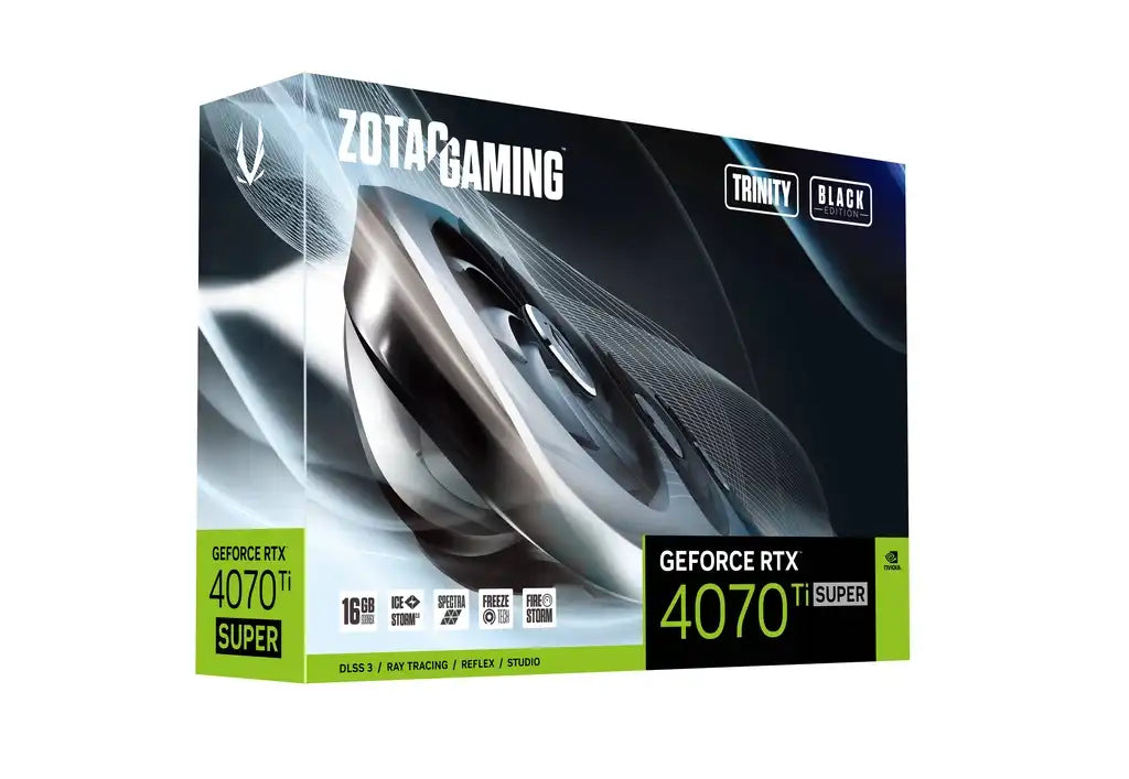 ZOTAC GAMING GeForce RTX 4070 Ti SUPER Trinity Black Edition 16GB Gaming Graphics Card | ZT-D40730D-10P |