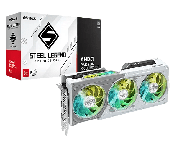 ASRock AMD Radeon™ RX 9060 XT Steel Legend 8GB OC Graphic Card | 90 - GA5ZZZ - 00UANF - 4711581491182 - Vektra Computers LLC