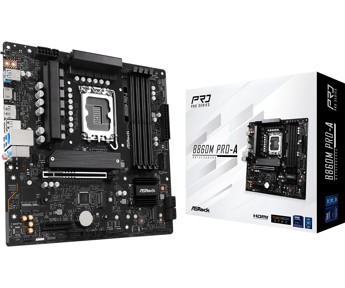 ASRock B860M Pro A | Core Ultra 2 mATX Motherboard - 4711581490291 - Vektra Computers LLC