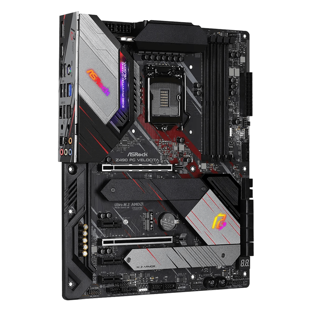 ASRock Z490 PG Velocita Intel 400 Series ATX Motherboard | 90-MXBBT0-A0UAYZ | Motherboard ASRock