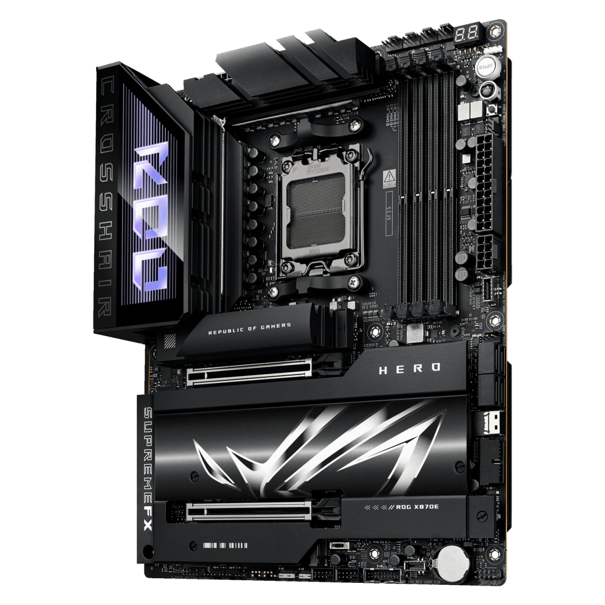 ASUS ROG CROSSHAIR HERO X870E | AM5 ATX Motherboard - - Vektra Computers LLC
