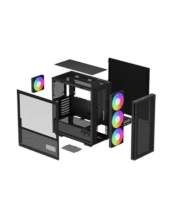 DeepCool CH560 DIGITAL Black ATX PC Case | R - CH560 - BKAPE4D - G - 1 | - Vektra Computers LLC