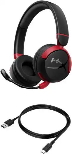 HyperX Cloud Mini, Wireless Gaming Headset, Microphone, Immersive Audio, Comfortable And Lightweight, BT 5.3, 25 Hours Battery Life, Volume Level Below 85 dB, For Ages 8 - 12, Black | 7G8F1AA - Vektra Computers LLC