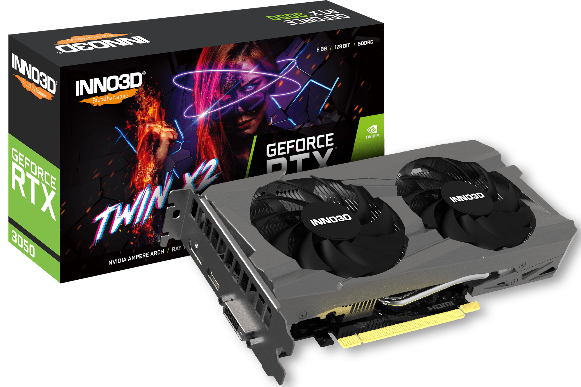 INNO3D GEFORCE RTX 3050 TWIN X2 OC | N30502 - 08D6 - 1711VA41 | - Vektra Computers LLC
