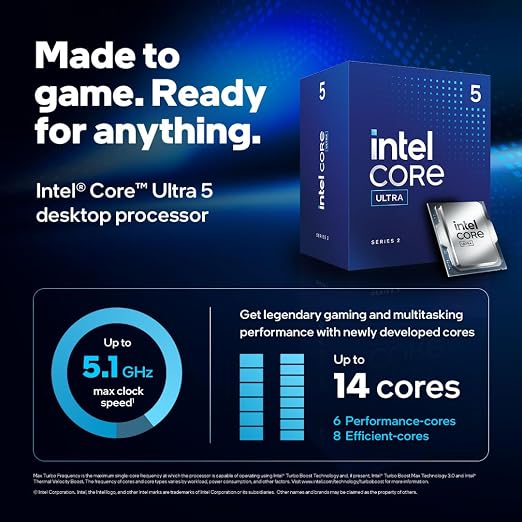 Intel Core Ultra 5 225F (10-Cores 10-Threads) Processor - 5032037282376 - Vektra Computers LLC