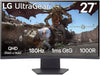 LG UltraGear 27'' QHD 1000R Curved Gaming Monitor, 180Hz Refresh Rate, 1ms Response Time, AMD FreeSync, HDR10, Up to sRGB 99%, 3 - side Virtually Borderless Design, Black | 27GS60QC - B - Vektra Computers LLC LG UltraGear 27'' QHD 1000R Curved Gaming Monitor, 180Hz Refresh Rate, 1ms Response Time, AMD FreeSync, HDR10, Up to sRGB 99%, 3 - side Virtually Borderless Design, Black | 27GS60QC - B - Vektra Computers LLC