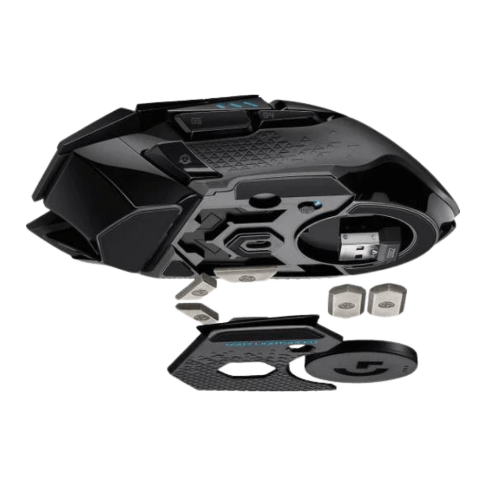 Logitech G502 LIGHTSPEED Wireless Gaming Mouse with HERO Sensor and Tunable Weights, 25.6K DPI, Net - gen HERO 16K Sensor, 11 Customizable Buttons and Hyper - Fast Scroll Wheel | 910 - 005568 - - Vektra Computers LLC