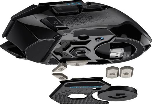 Logitech G502 LIGHTSPEED Wireless Gaming Mouse with HERO Sensor and Tunable Weights, 25.6K DPI, Net - gen HERO 16K Sensor, 11 Customizable Buttons and Hyper - Fast Scroll Wheel | 910 - 005568 - Vektra Computers LLC