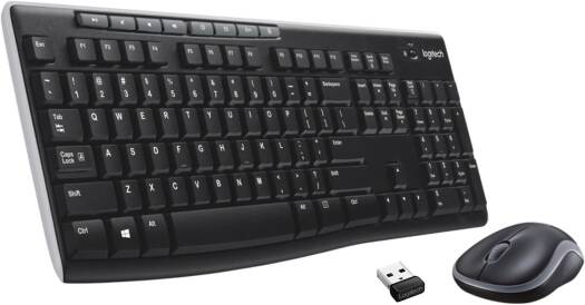 Logitech MK270 Wireless Keyboard And Mouse Combo For Windows, 2.4 Ghz Wireless, Compact Mouse, 8 Multimedia And Shortcut Keys, 2 Year Battery Life, English Layout, Graphite | 920 - 004509 - Vektra Computers LLC