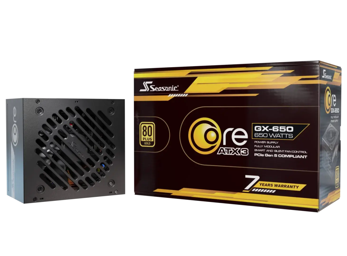 Seasonic CORE GX ATX 3 Series 80+Gold Fully Modular Power Supply - 4711173878452 - Vektra Computers LLC