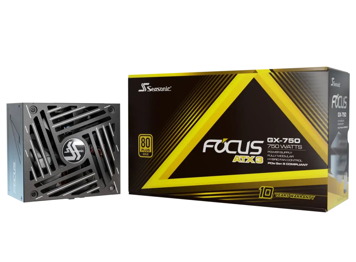 SEASONIC FOCUS GX - 750 ATX 3.1 750W Power Supply | SRP - FGX751 - A5A32SF - 4711173878445 - Vektra Computers LLC