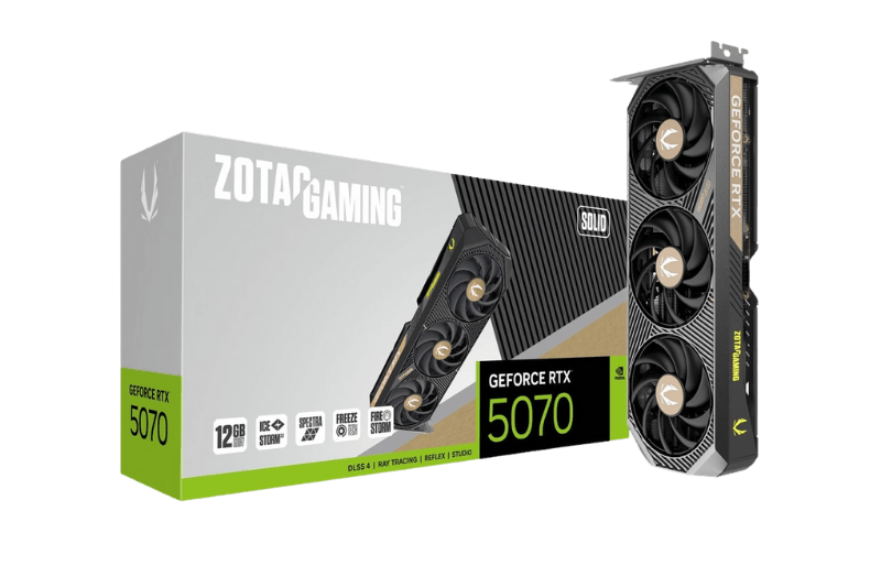 ZOTAC GAMING GeForce RTX 5070 SOLID 12GB Graphic Card | ZT - B50700D - 10P - 8886307700599 - Vektra Computers LLC
