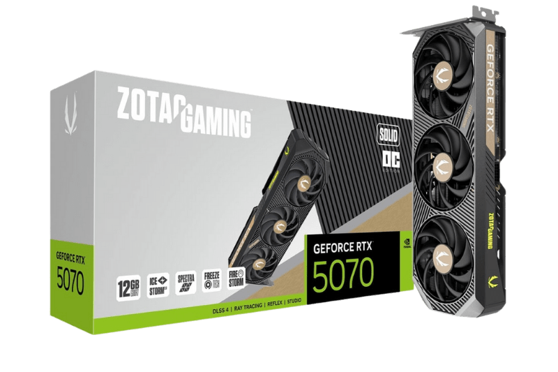 ZOTAC GAMING GeForce RTX 5070 SOLID OC 12GB Graphic Card | ZT - B50700J - 10P - 8886307700605 - Vektra Computers LLC