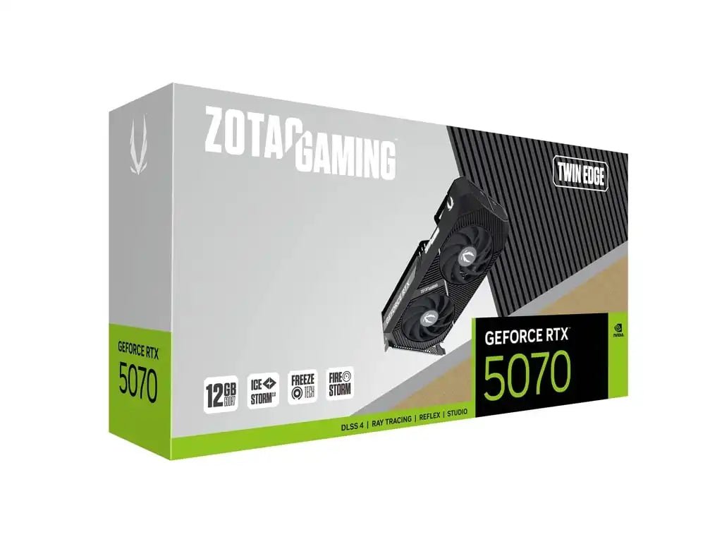ZOTAC GAMING GeForce RTX 5070 Twin Edge 12GB Graphic Card | ZT - B50700E - 10P - 8886307700650 - Vektra Computers LLC