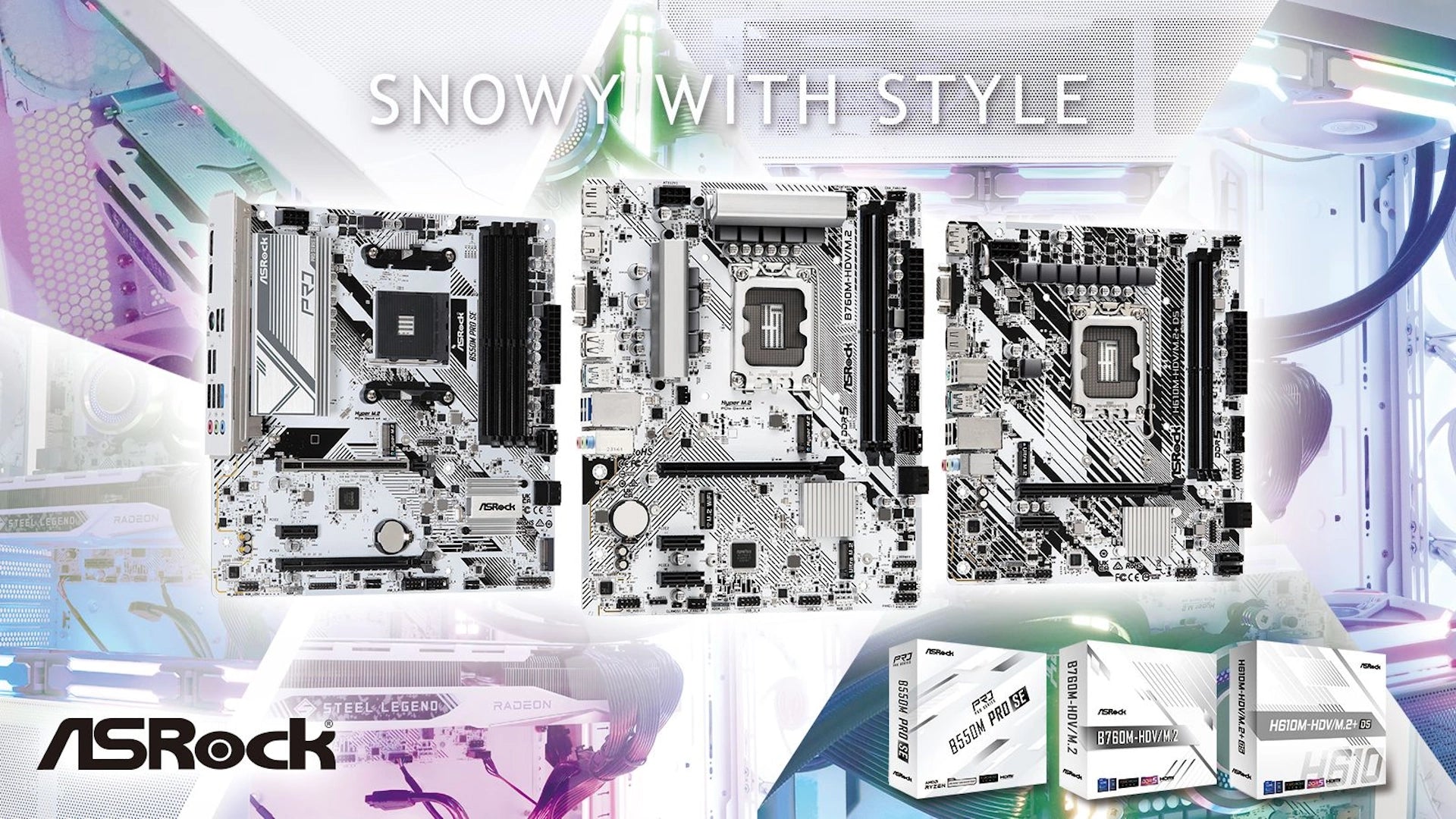 Snowy with Style! ASRock Launches All-White Motherboards