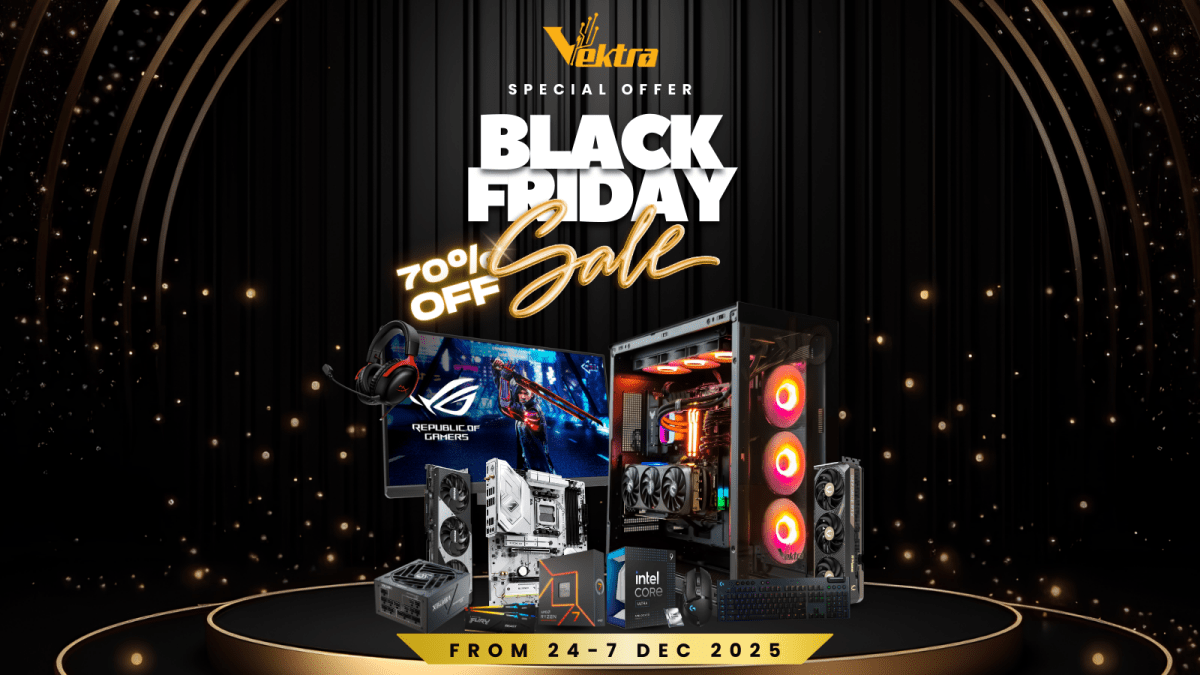 Black Friday 2025 Mega PC Hardware Sale – Up to 70% OFF in UAE | VektraPC - Vektra Computers LLC