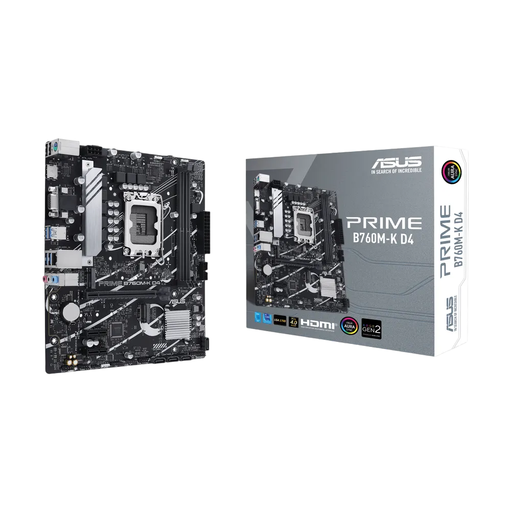 Asus Prime B760M-K D4 Intel 700 Series mATX Motherboard