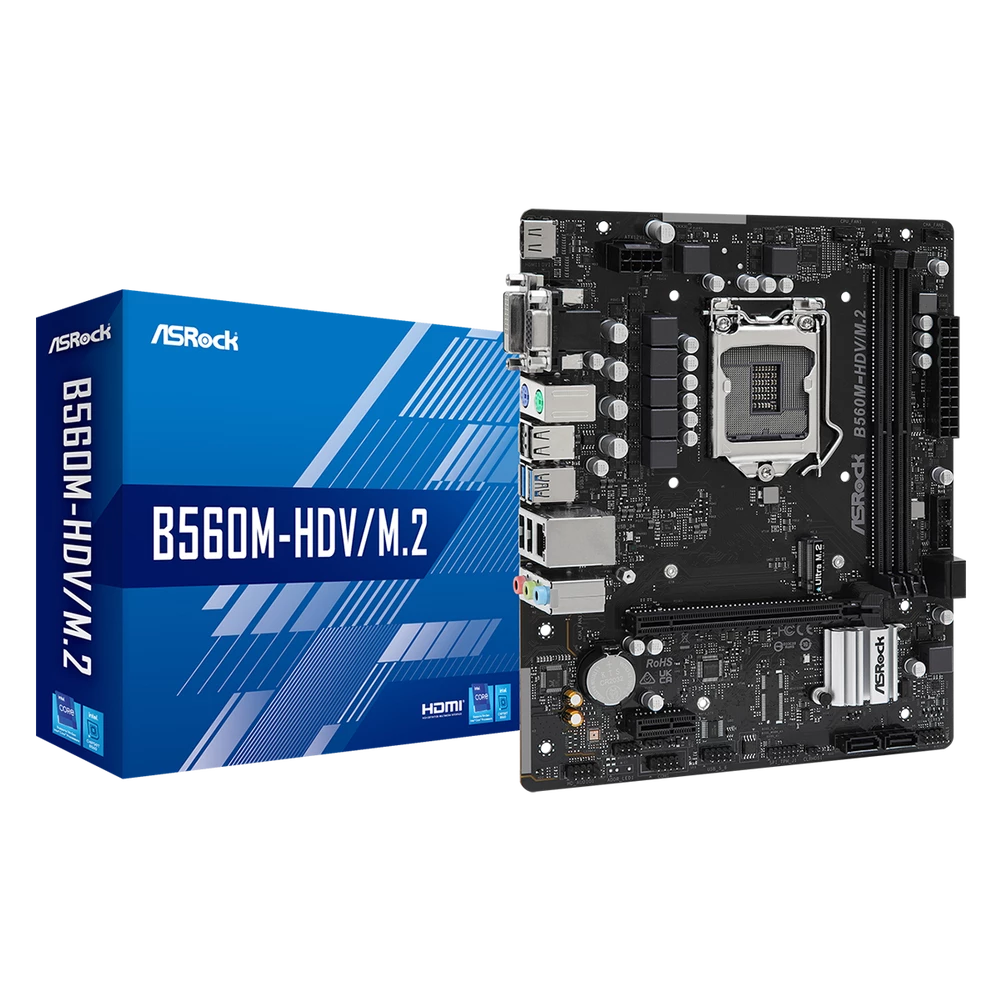 ASRock B560M-HDV/M.2 Intel 500 Series mATX Motherboard