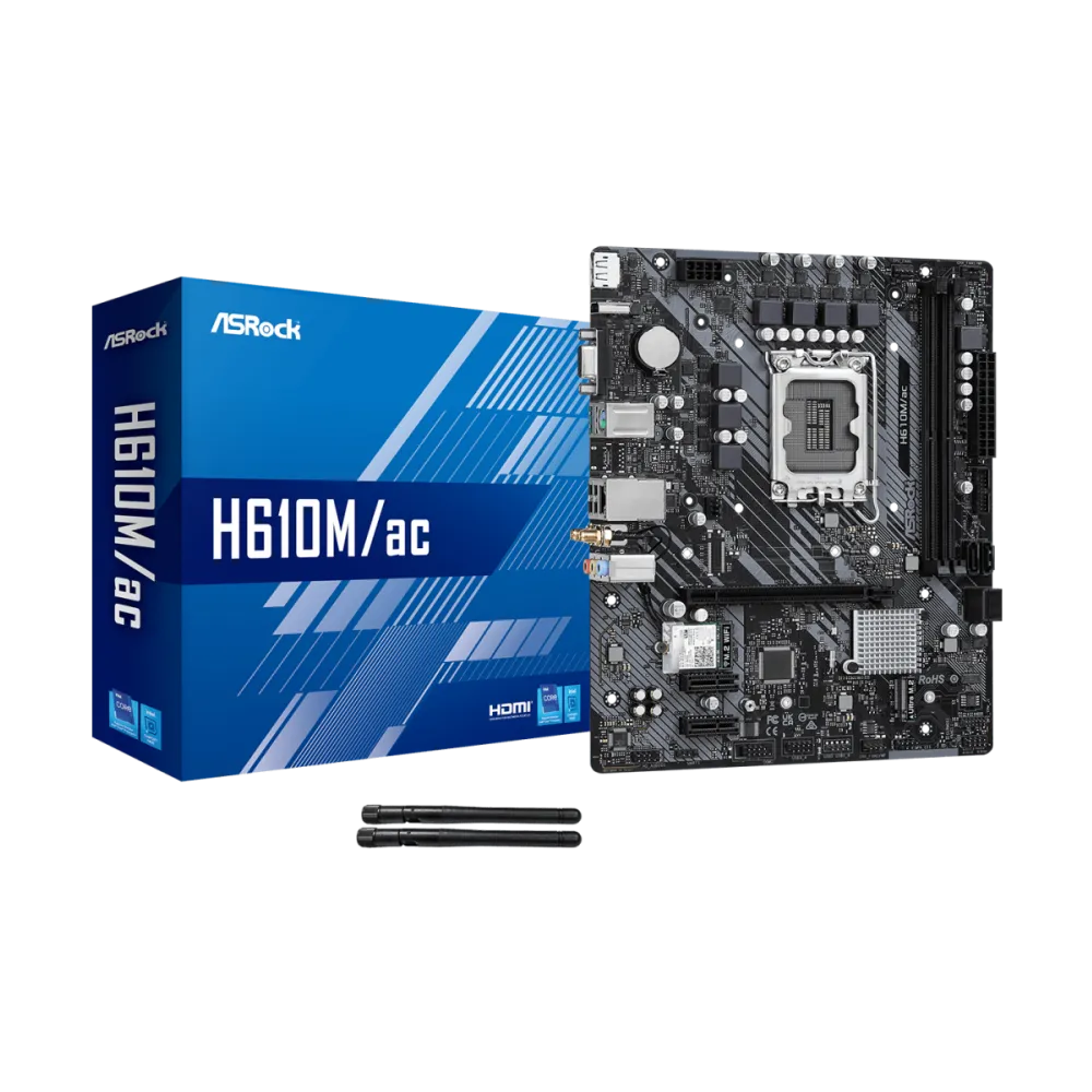 ASRock H610M/ac Intel 600 Series mATX Motherboard