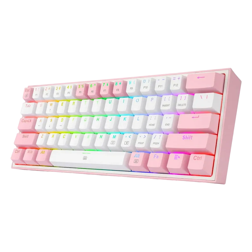 Redragon Fizz RGB Mechanical Gaming Keyboard Pink/White