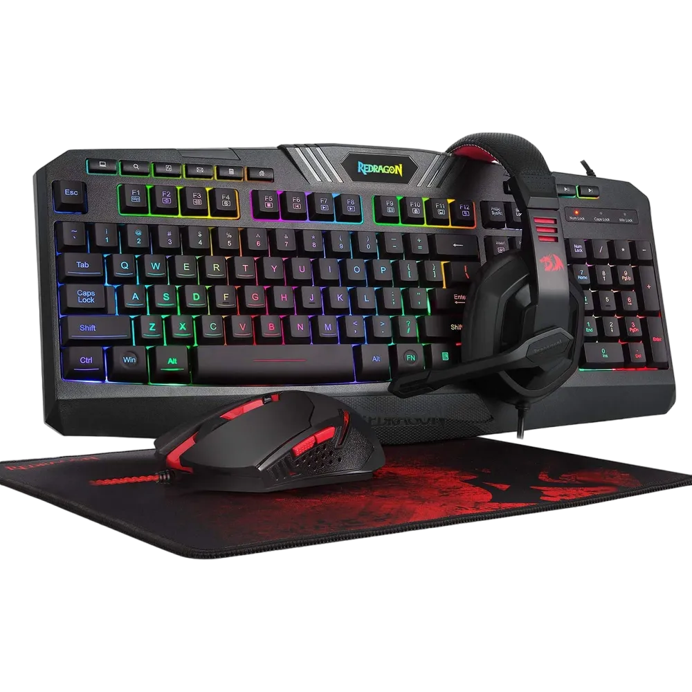Redragon S101 4-in-1 Gaming Gear Combo (Keyboard, Mouse, Mouse Pad, Headset)