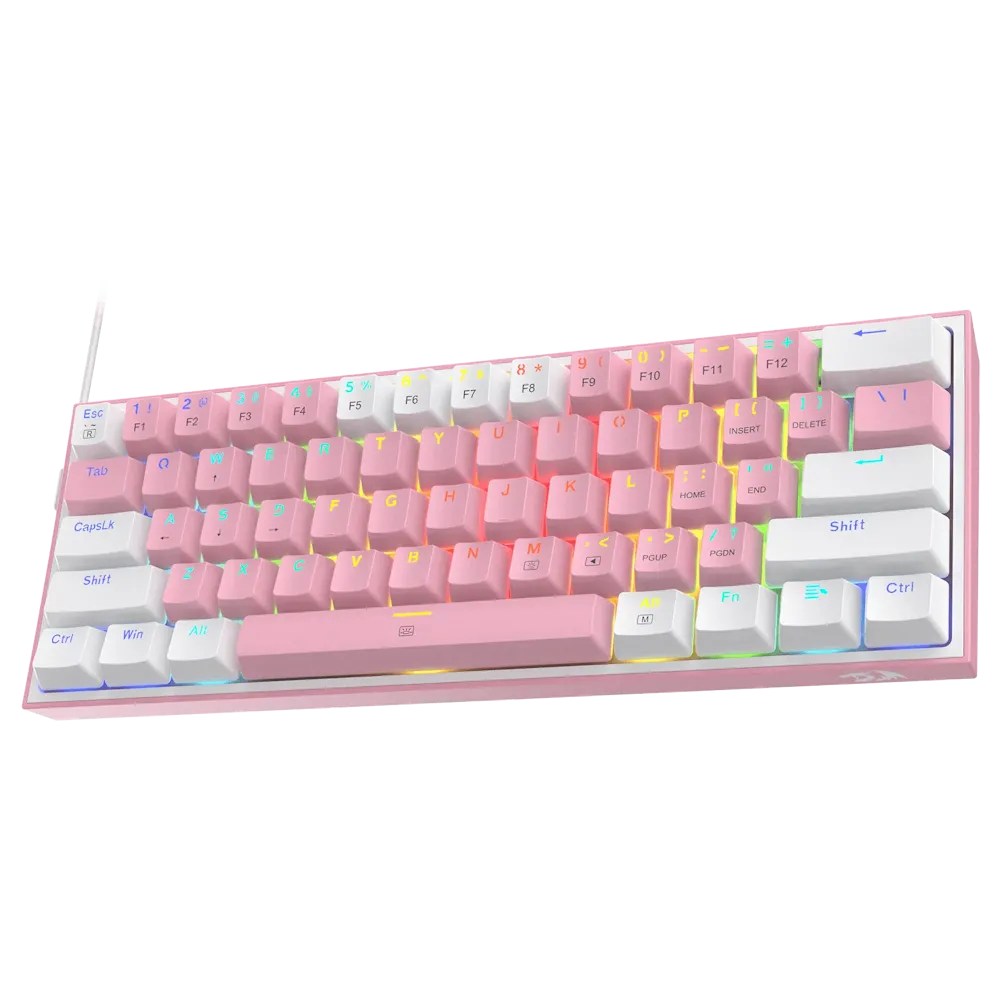 Redragon Fizz RGB Mechanical Gaming Keyboard White/Pink