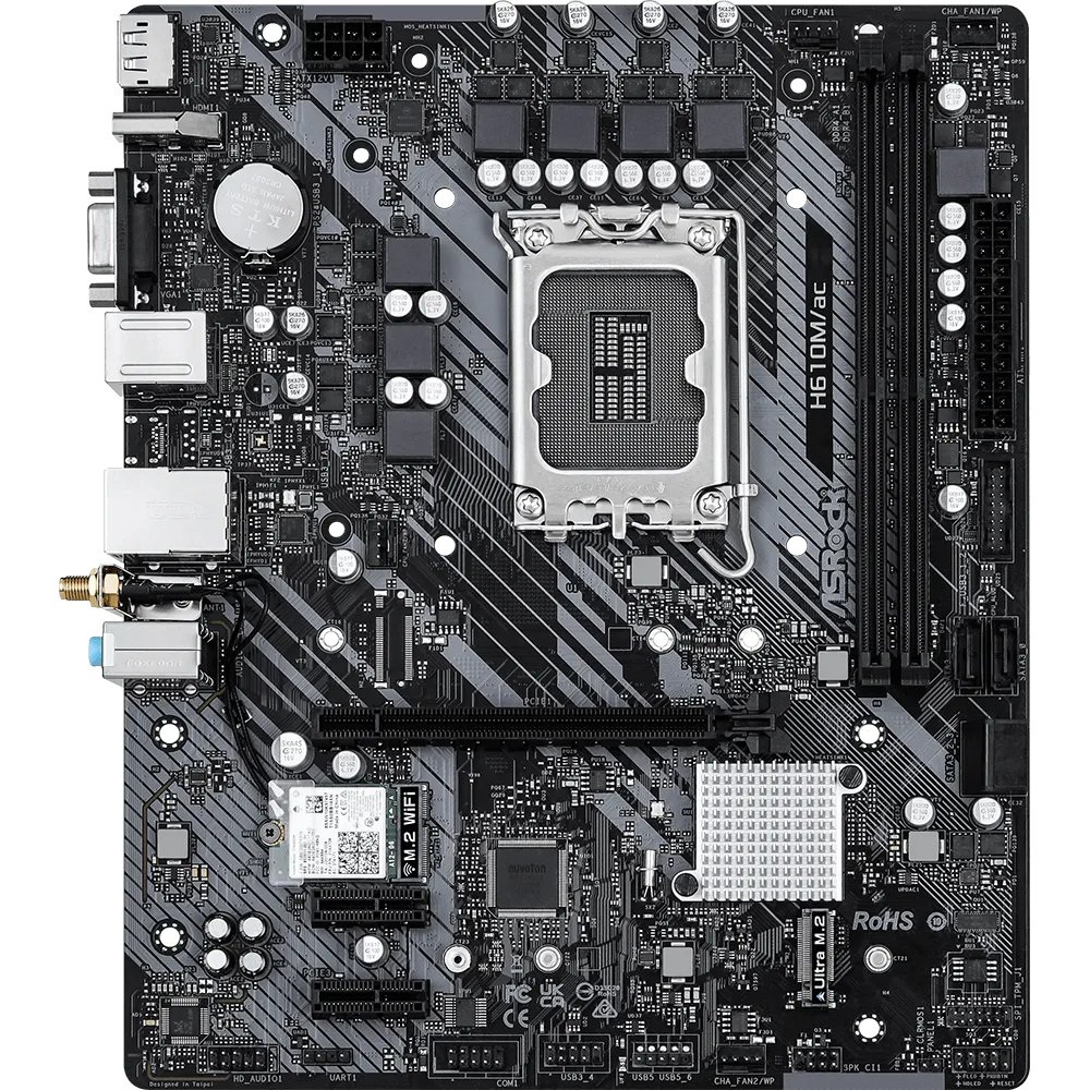 ASRock H610M/ac Intel 600 Series mATX Motherboard