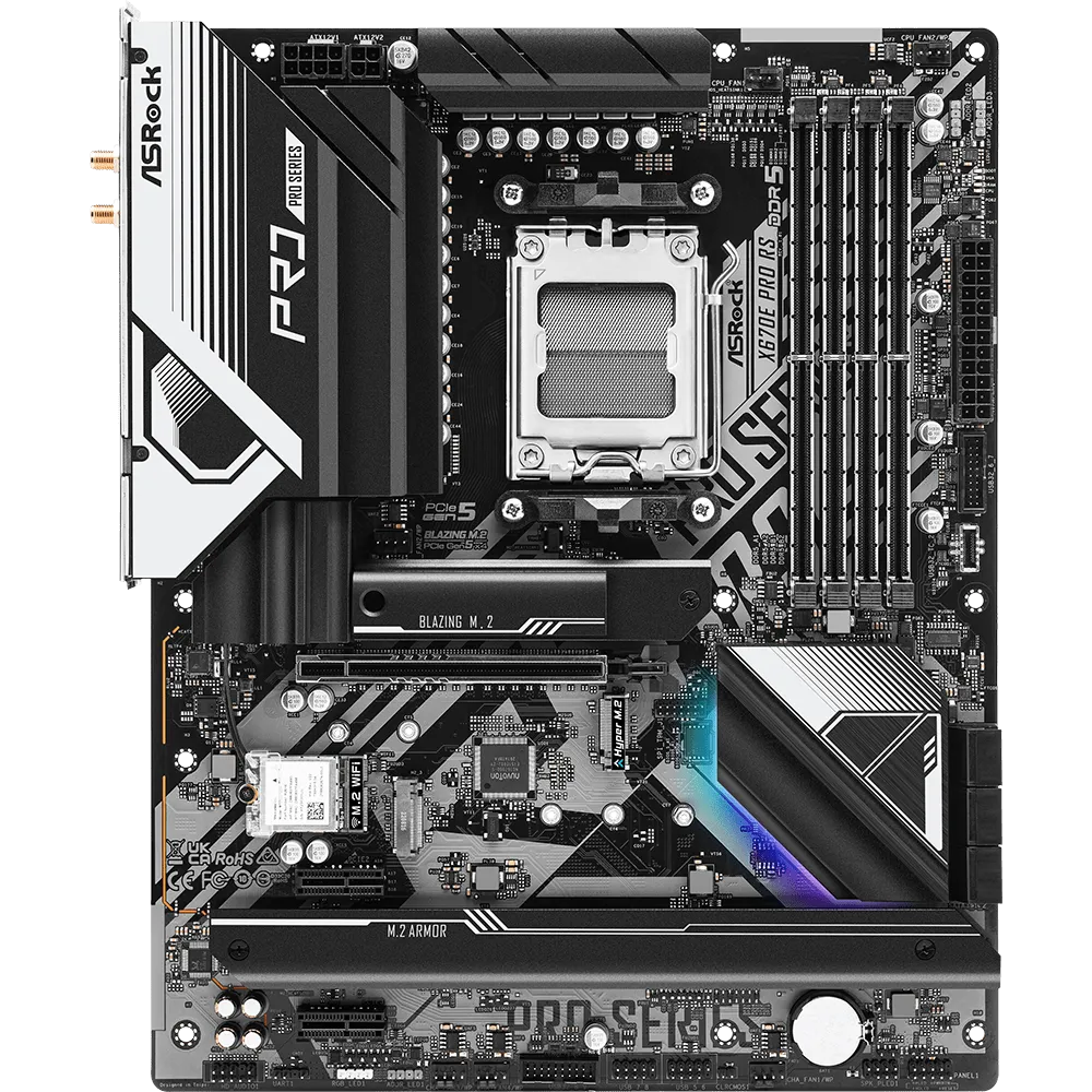 ASRock X670E Pro RS AMD 600 Series ATX Motherboard