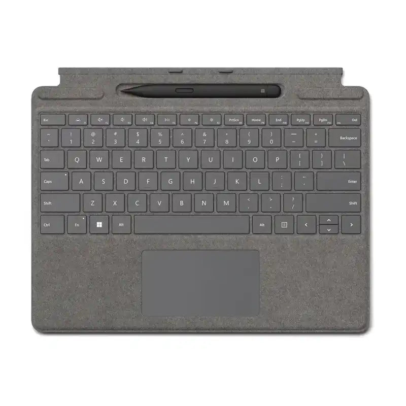 Microsoft Surface Pro Signature Keyboard Platinum + Slim Pen 2 Black Bundle Pack English/Arabic| 8X8-00074