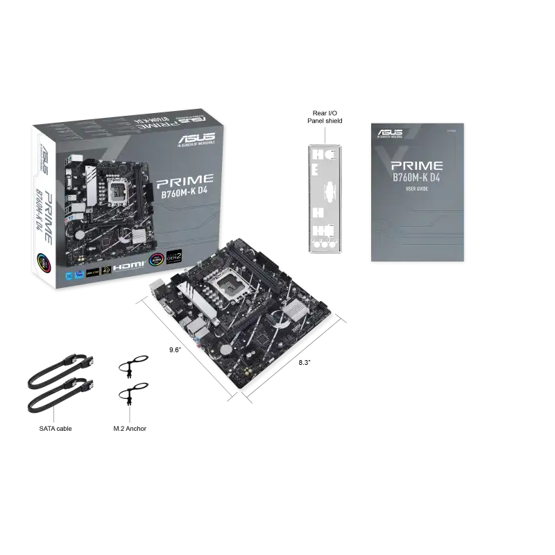 ASUS PRIME B760M-K D4 Intel 700 Series mATX Motherboard | 90MB1DS0-M1EAY0 |