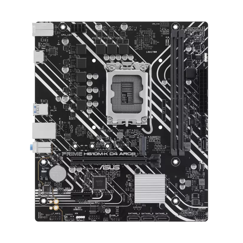 ASUS PRIME H610M-K D4 ARGB Intel 600 Series mATX Motherboard | 90MB1HN0-M0EAY0 |