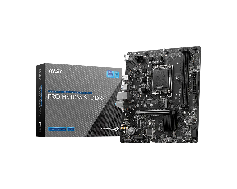 MSI PRO H610M-S DDR4 | LGA1700 mATX Motherboard
