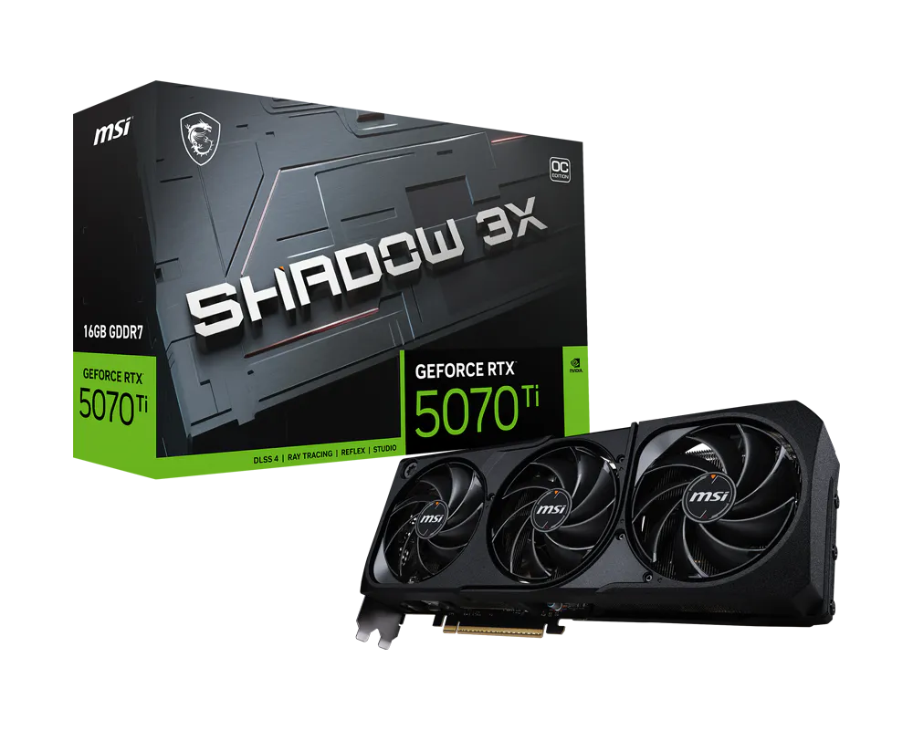 MSI GeForce RTX 5070 Ti SHADOW 3X OC 16GB Graphics Card