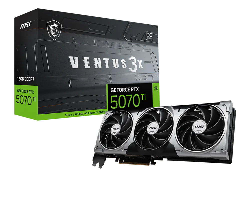MSI GeForce RTX 5070Ti 16GB Ventus 3X OC Graphics Card