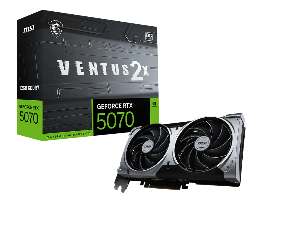 MSI GeForce RTX 5070 12GB Ventus 2X OC Graphics Card