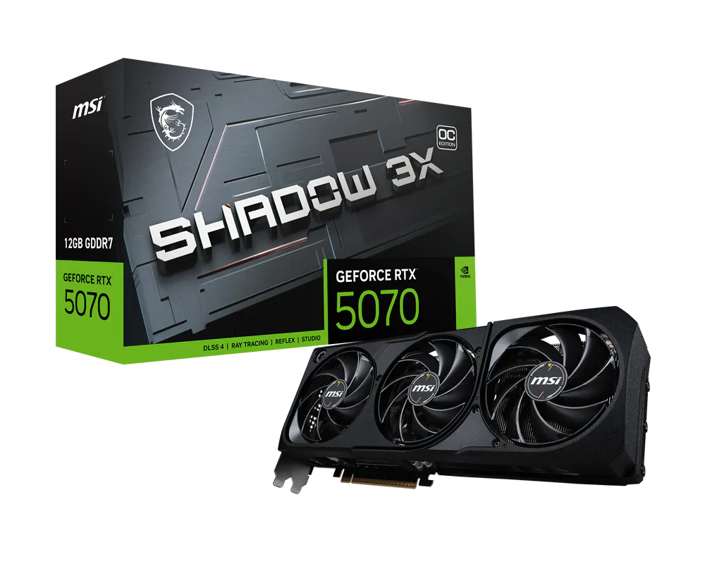MSI GeForce RTX 5070 12GB Shadow 3X OC Graphics Card