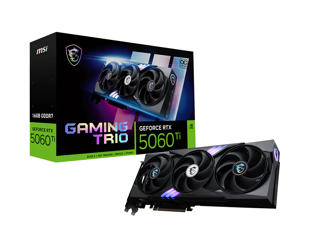 MSI GeForce RTX 5060 Ti GAMING TRIO OC 16GB Graphics Card
