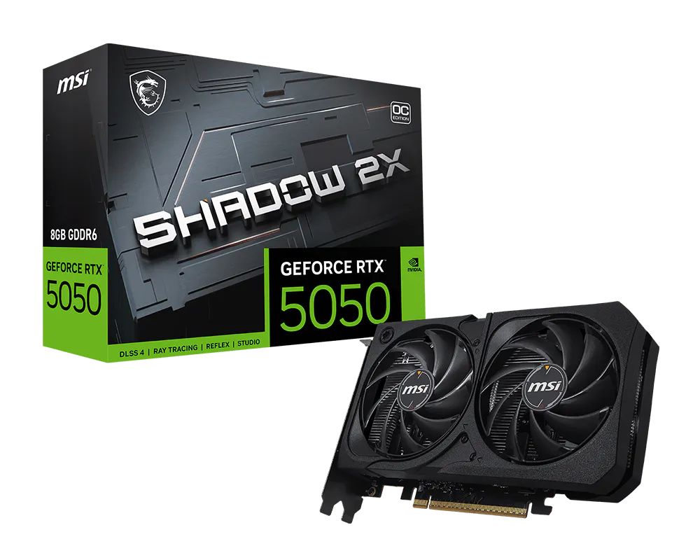 MSI GeForce RTX 5050 8GB Shadow 2X OC Graphics Card