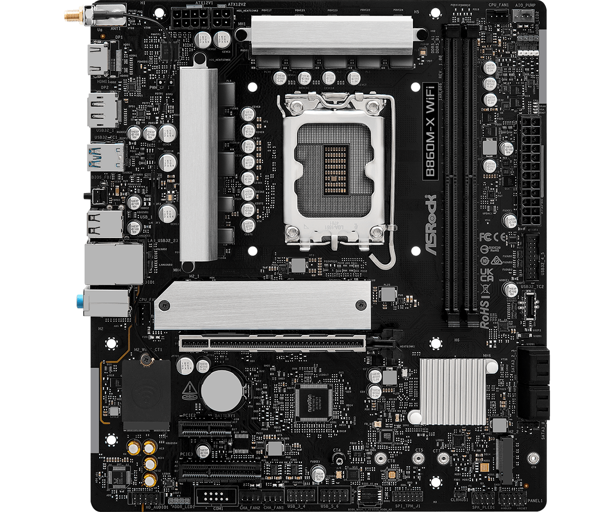 ASRock B860M-X WiFi LGA1851 Socket Motherboard | 90-MXBRY0-A0UAYZ