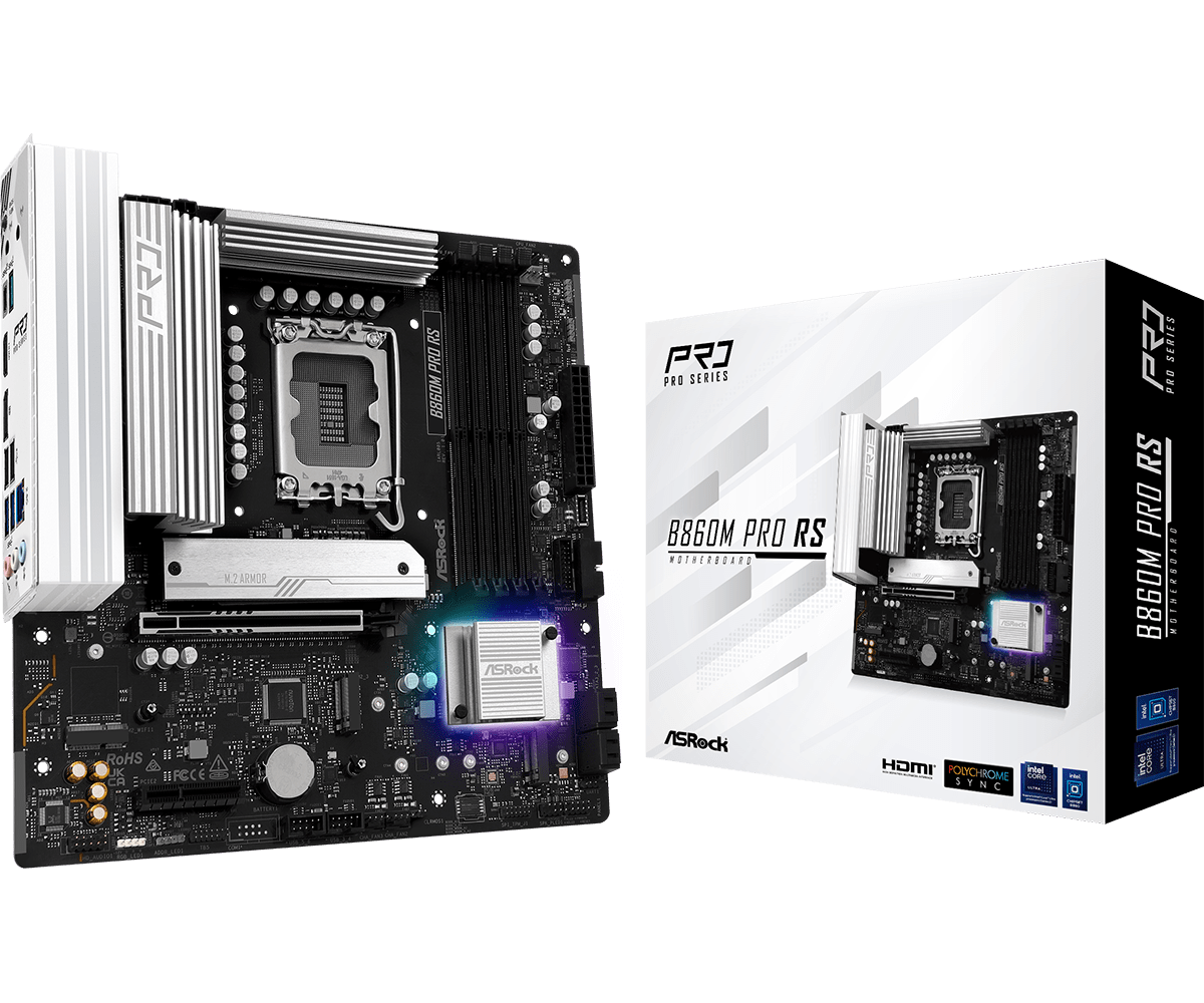 ASRock B650M Pro RS LGA1851 Socket Motherboard | 90-MXBRR0-A0UAYZ
