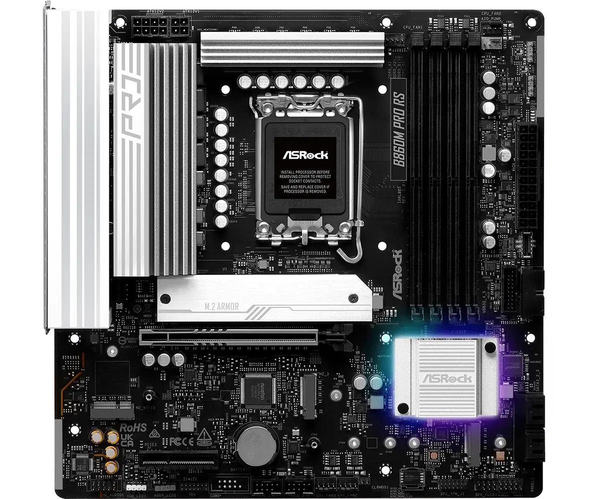 ASRock B860M Pro RS LGA1851 Socket Motherboard | 90-MXBRP0-A0UAYZ
