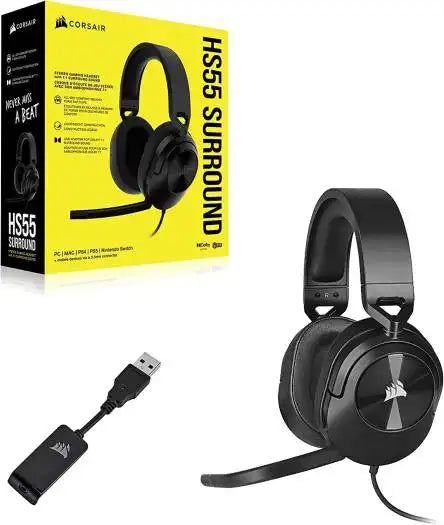 Corsair HS55 Surround Wired Gaming Headset Black | CA-9011265-NA