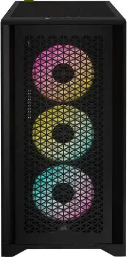 Corsair iCUE 4000D RGB AIRFLOW V2 Mid-Tower Case, Tempered Panel,Node PRO Controller, RapidRoute Cable Mgt - Black | CC-9011240-WW